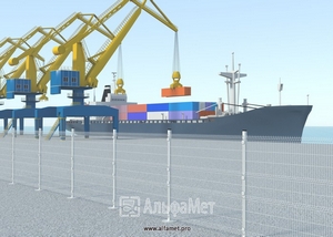 2D ограждения для морских и речных портов 